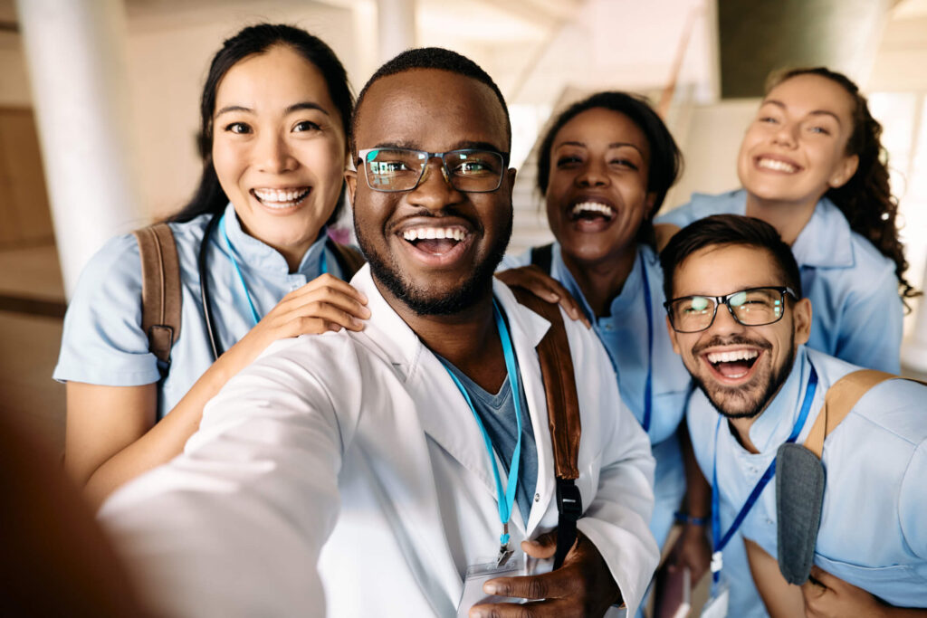 Medical staff taking group selfie_iStock-1346227626.jpg